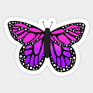 Pink purple ombré butterfly Sticker